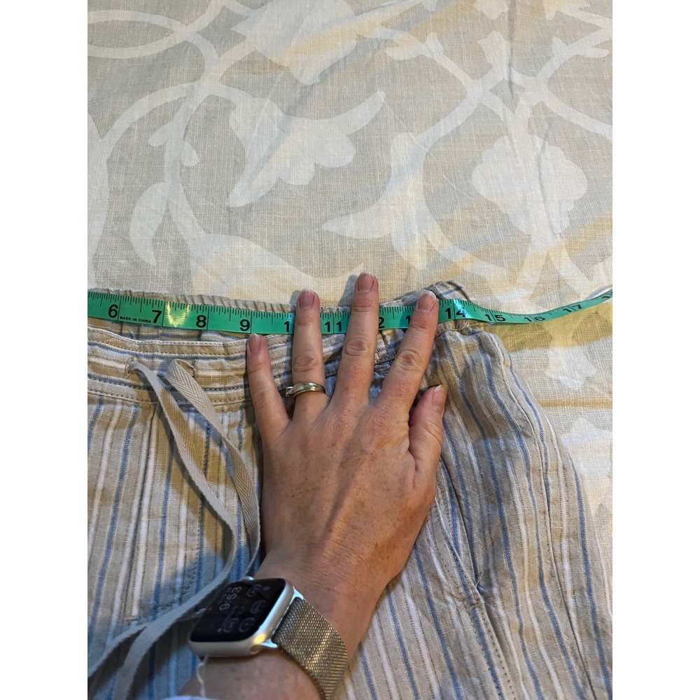 J. Jill‎ linen striped pull on pants size small - Picture 7 of 10